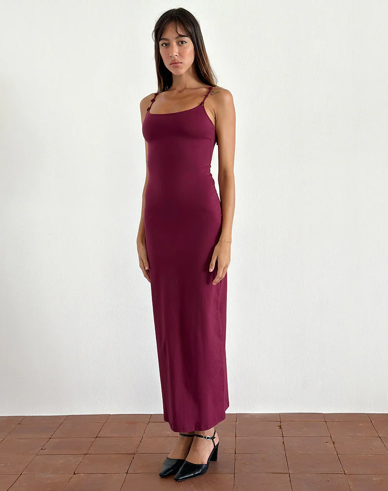 Cantana Maxi Dress in Burgundy - Image 2