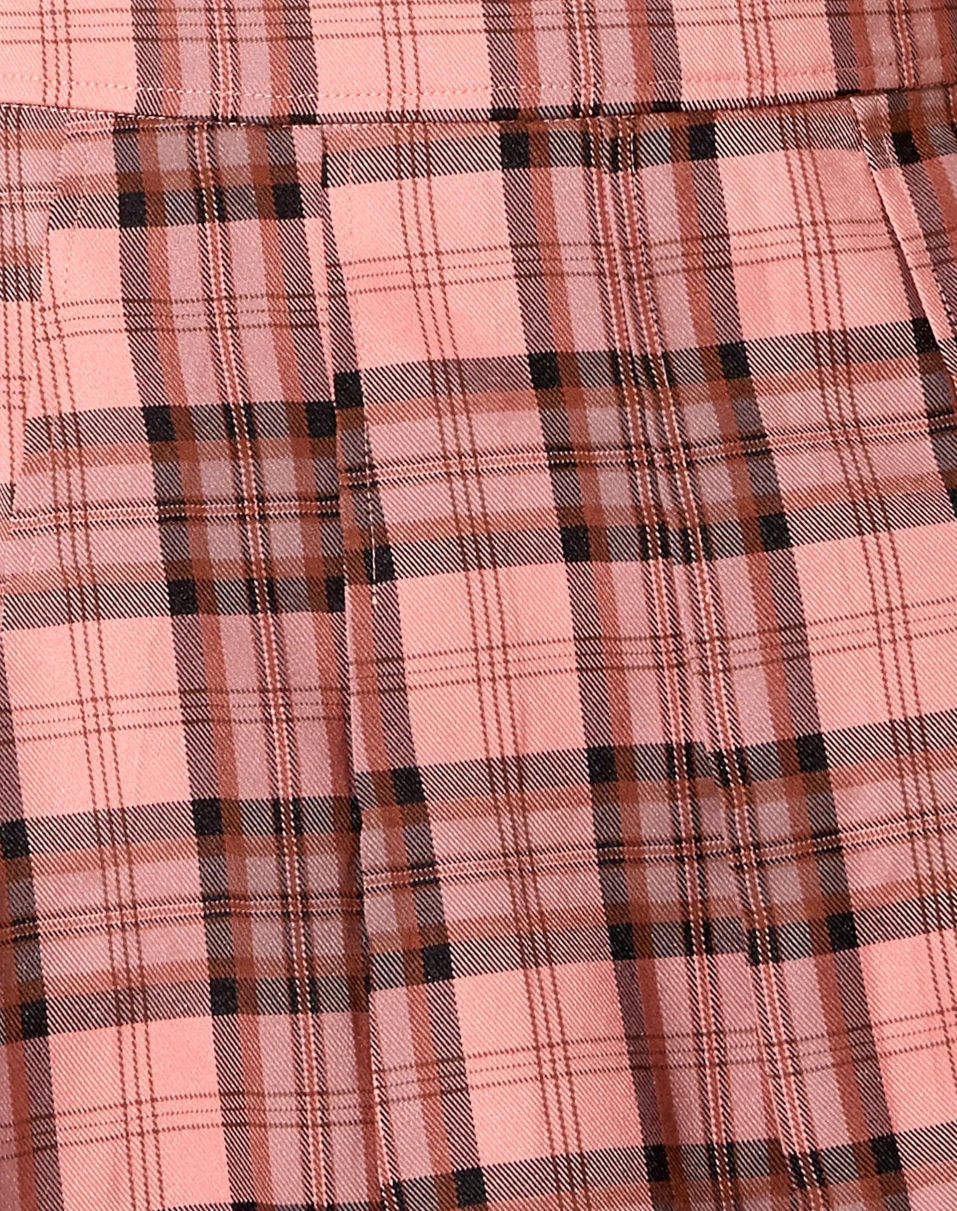 Carga Mini Skirt in Pink and Brown Check - Image 6