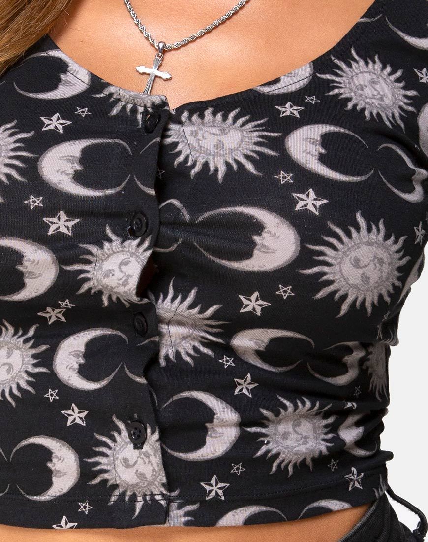 Carla Crop Top in Moonlight Black - Image 5