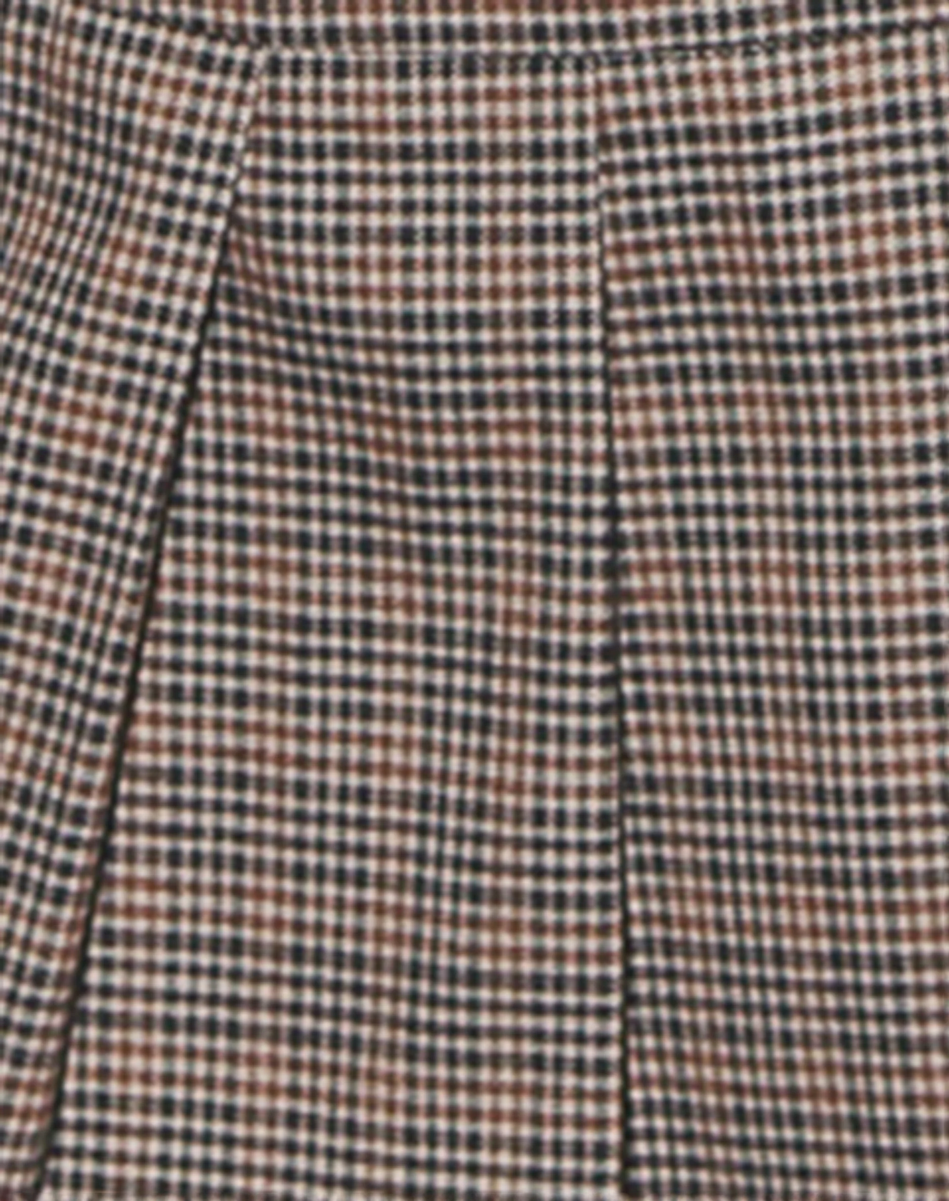 Casini Pleated Micro Skirt in Micro Check Brown - Image 6