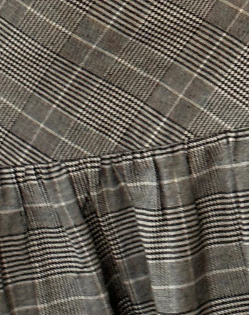 Casita Skirt In Black and White Multi Check Print - Image 6