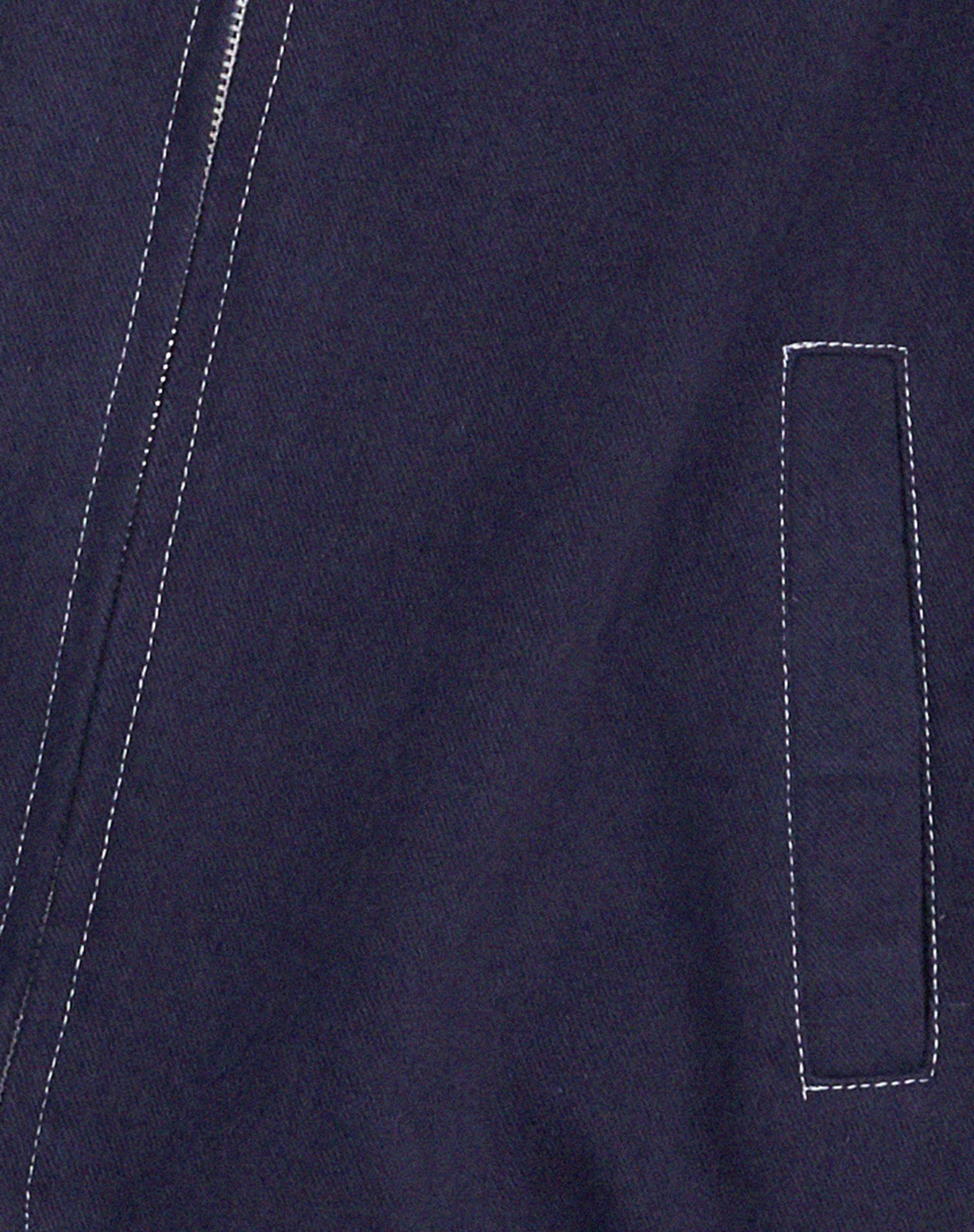 Cavitana Jacket in Deep Blue with White Top Stitch - Image 7