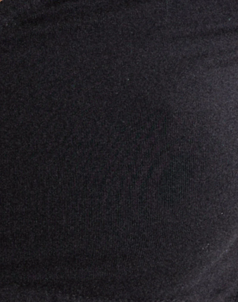Ceren Bolero Top in Black with Pearl Buttons - Image 6