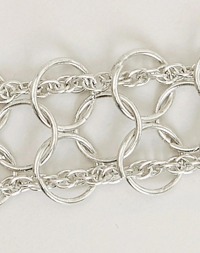 Chainmail Metal Belt in Plated Silver - Image 8