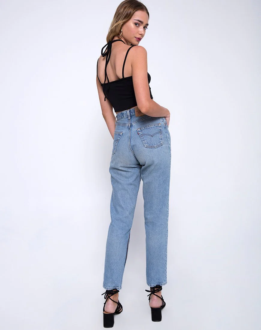 Chateau Crop Top in Black - Image 4