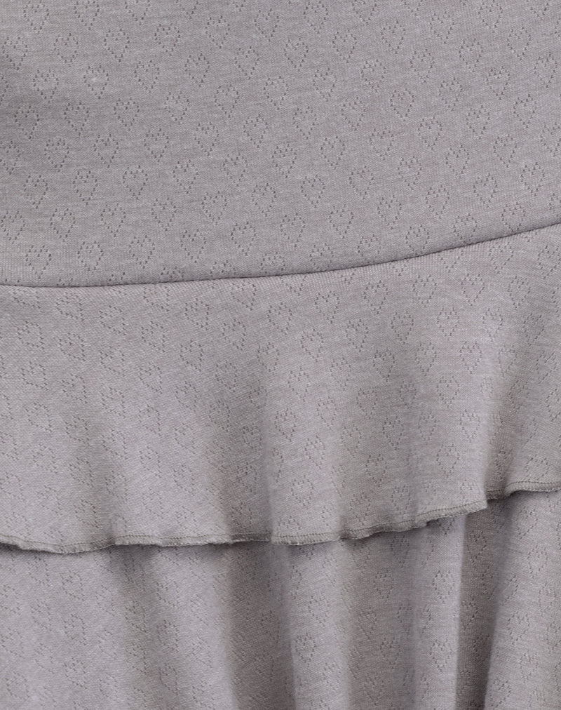Chile Mini Skirt in Pointelle Brown - Image 5