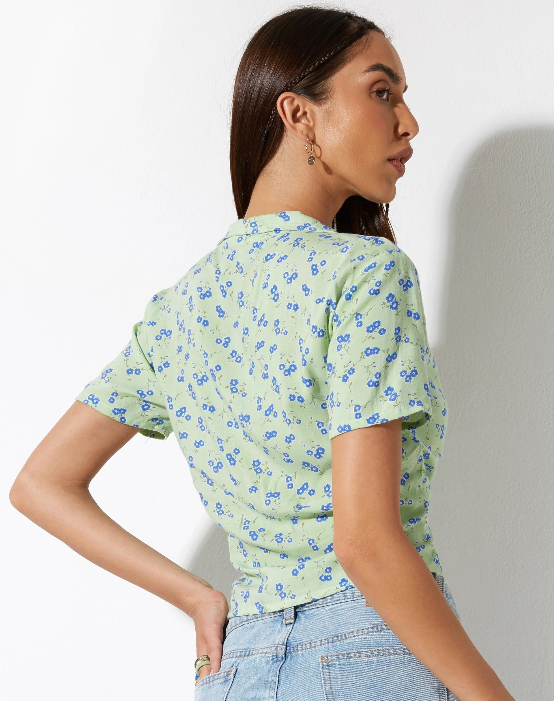 Chu Top in Lime Floral - Image 2