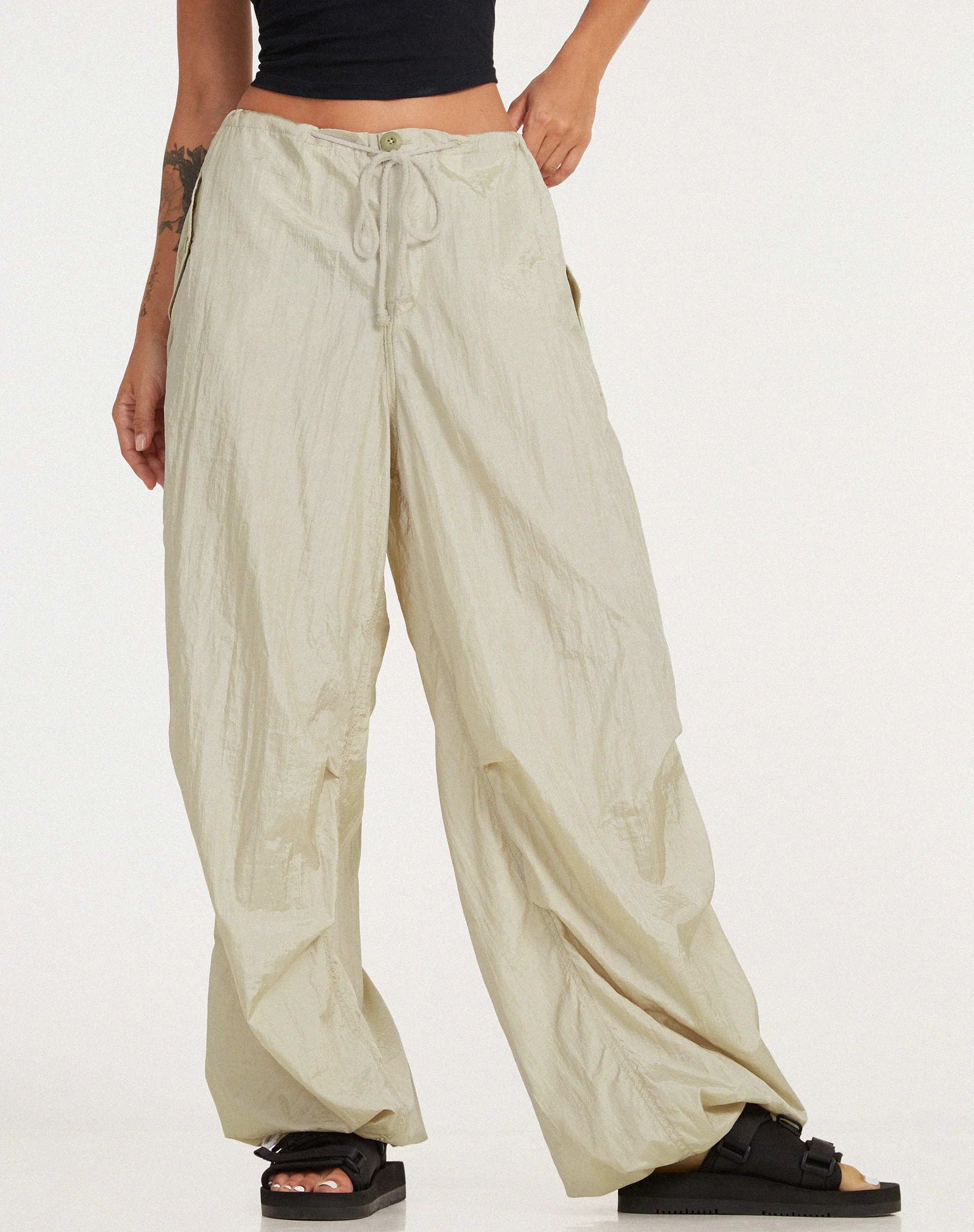 Chute Trouser in Parachute Almond Milk - Image 4