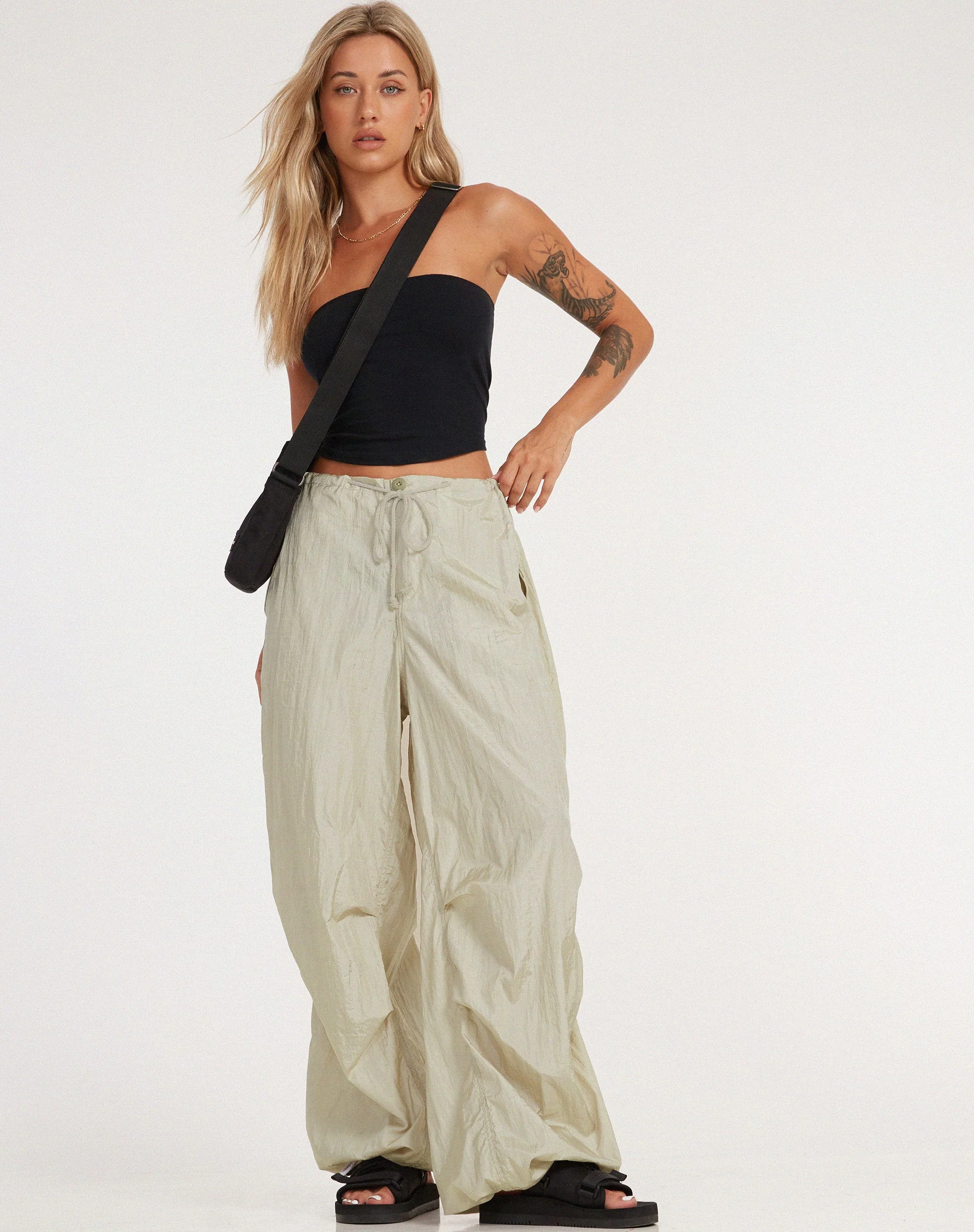 Chute Trouser in Parachute Almond Milk - Image 5