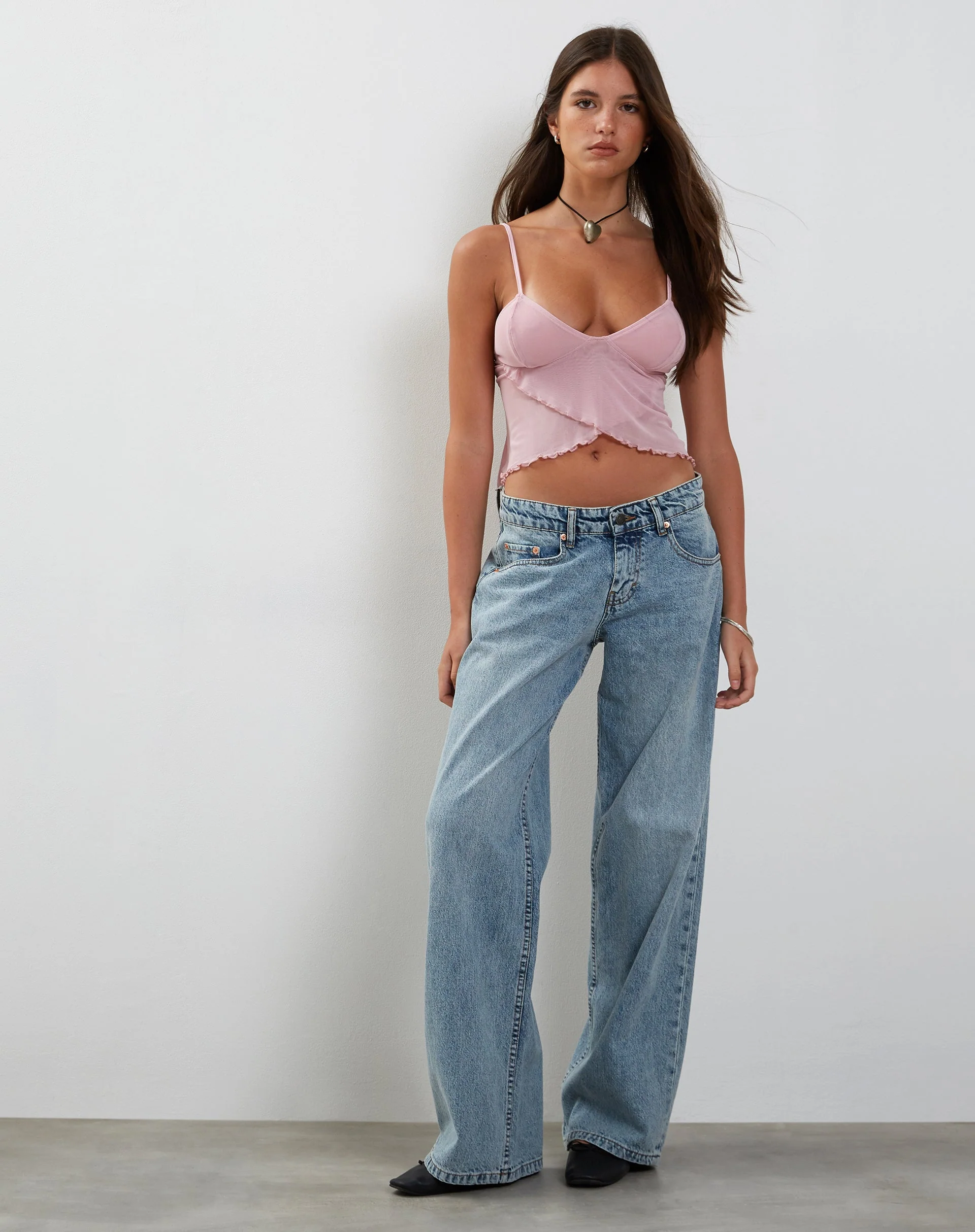 Cojira Mesh Butterfly Top in Baby Pink - Image 3