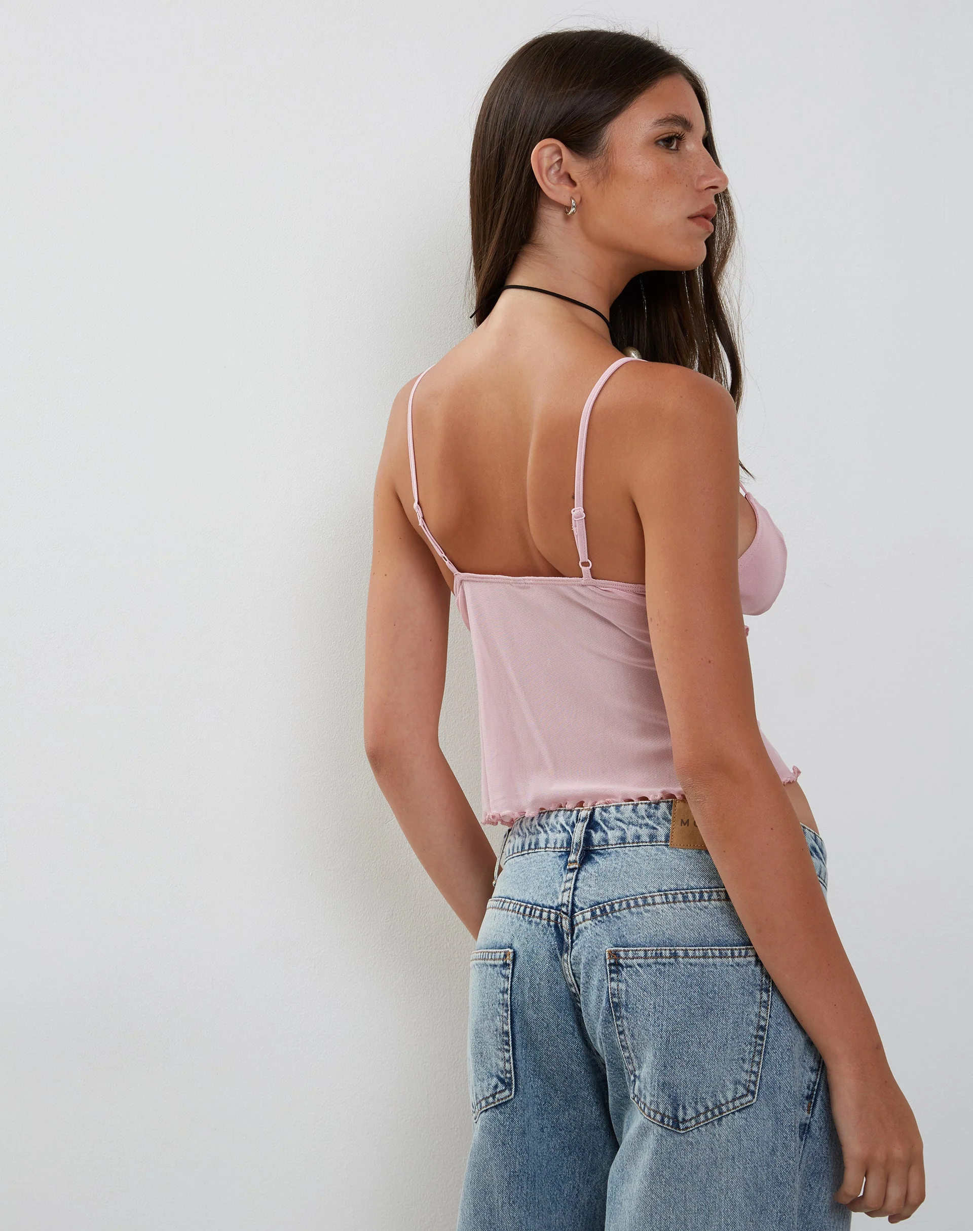 Cojira Mesh Butterfly Top in Baby Pink - Image 4