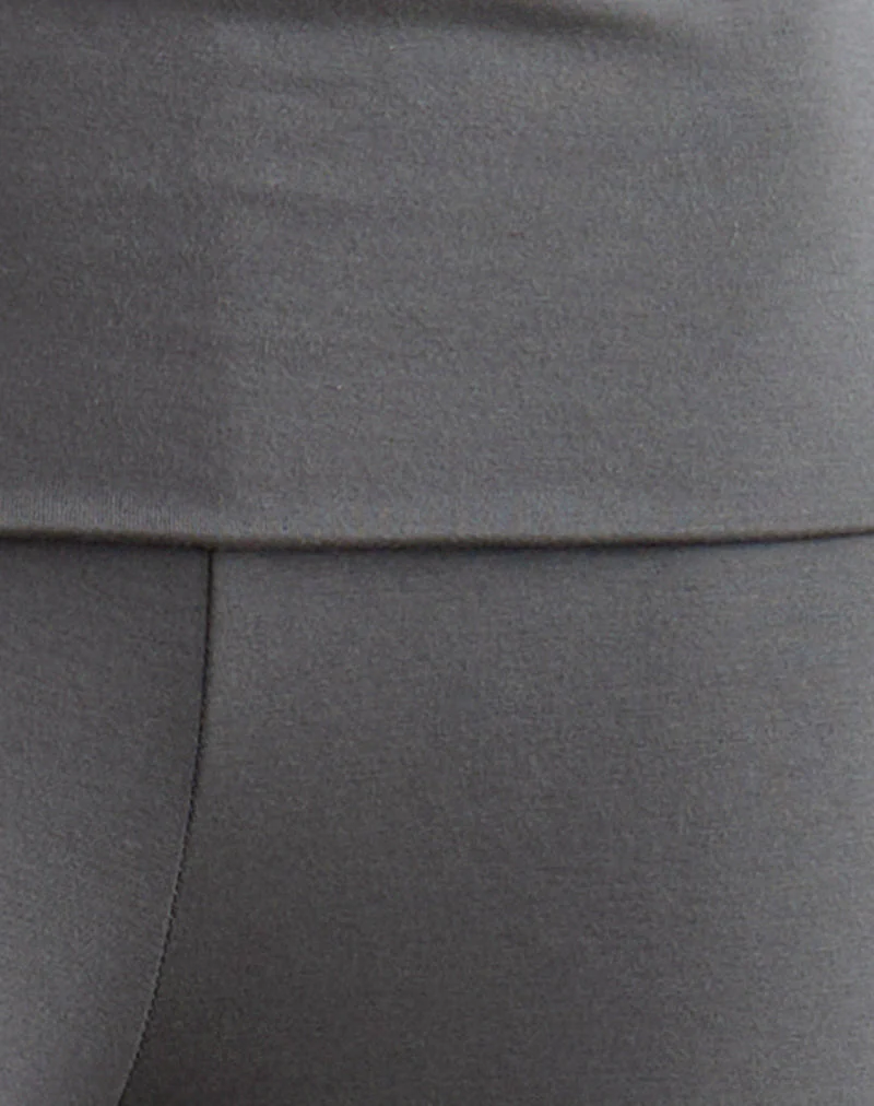 Coreta Foldover Trouser in Spiral Charcoal Grey - Image 7