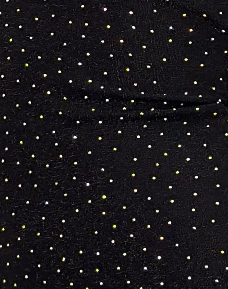 Cosimo Halter Top in Dotty Lurex Black - Image 5