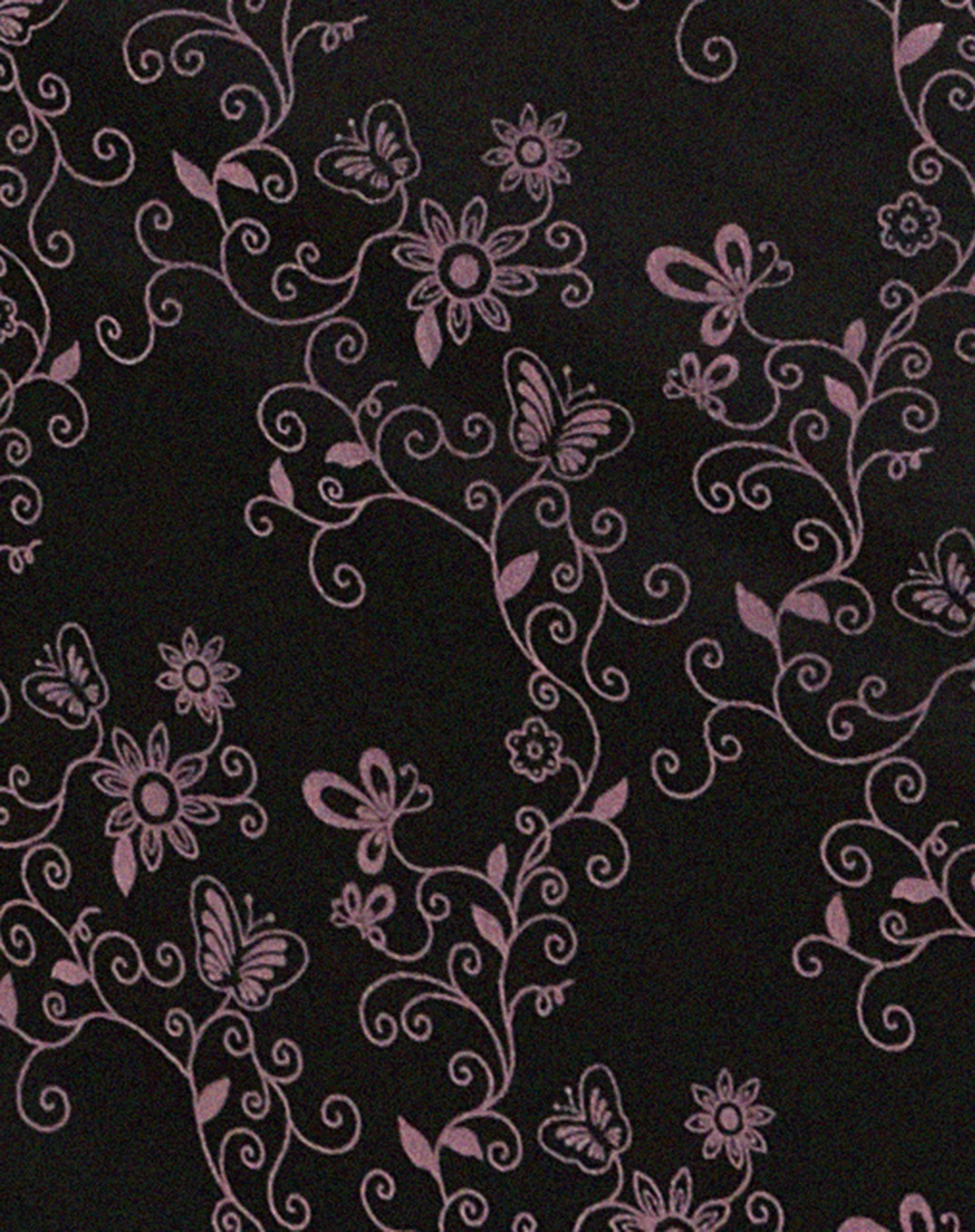 Cotina Midi Dress in Butterfly Vine Flock Black and Pink - Image 6