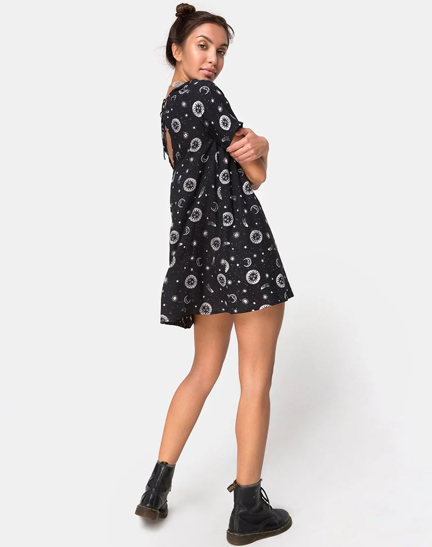 Crosena Swing Dress in Small Celestial Black X Princess Polly - Image 5