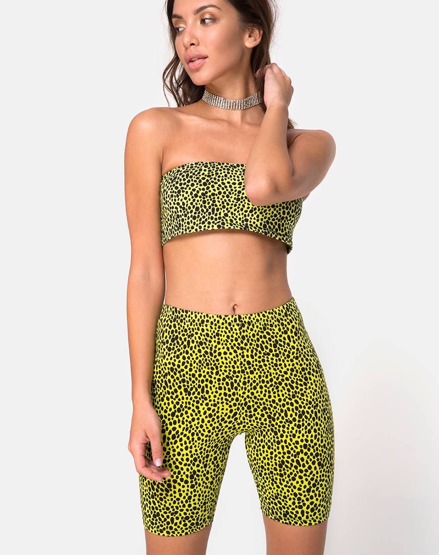 Cycle Short in Wild Cat Yellow X Princess Polly - Image 3