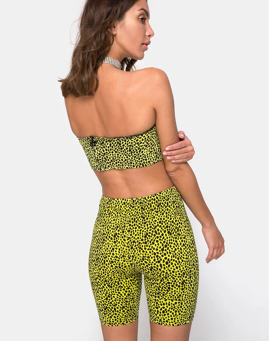 Cycle Short in Wild Cat Yellow X Princess Polly - Image 4