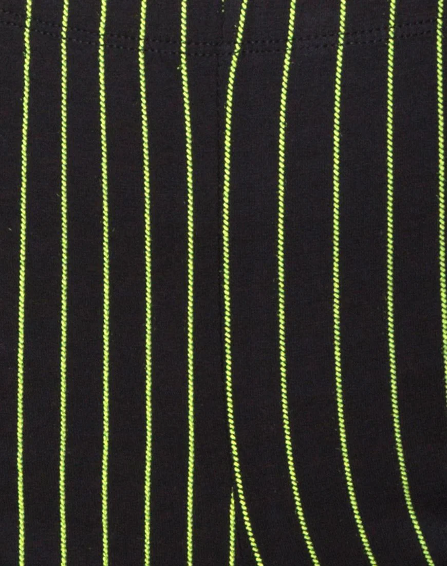 Cycle Short in Neon Pinstripe - Image 5