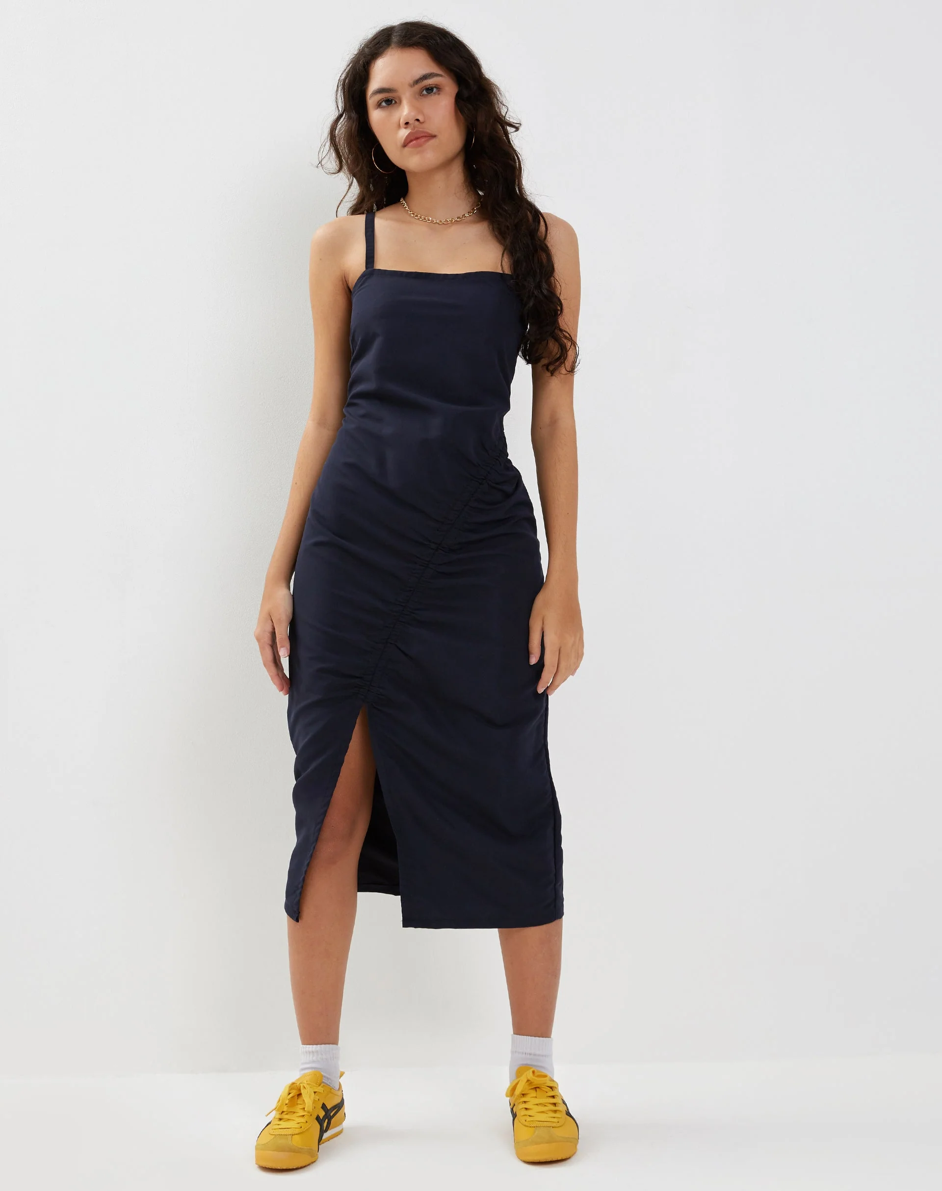 Daisha Midi Dress in Navy - Image 2