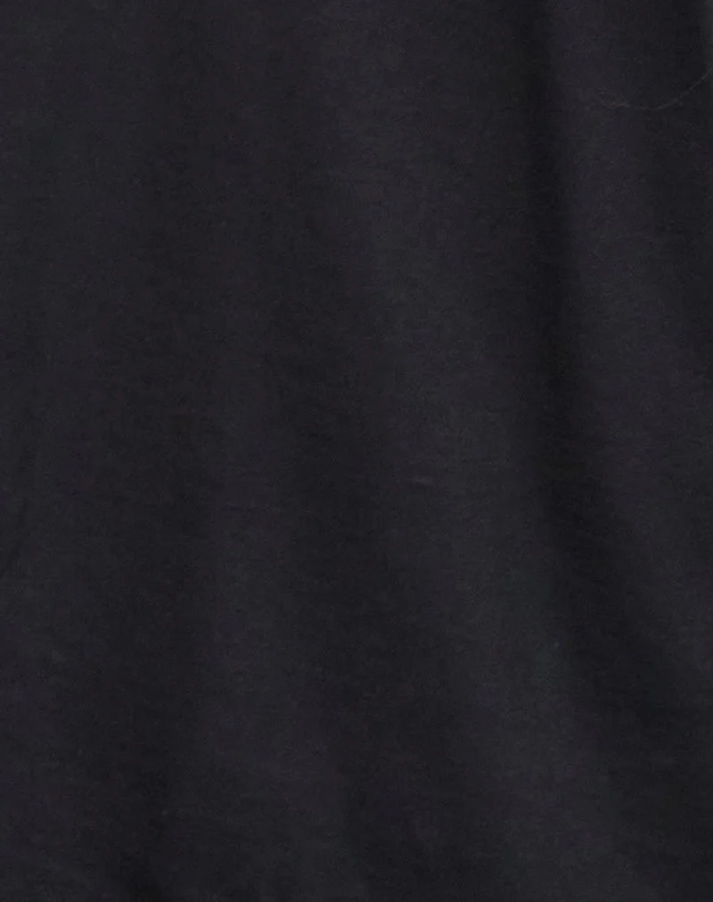 Daman Off-The-Shoulder Basic Top in Black - Image 7