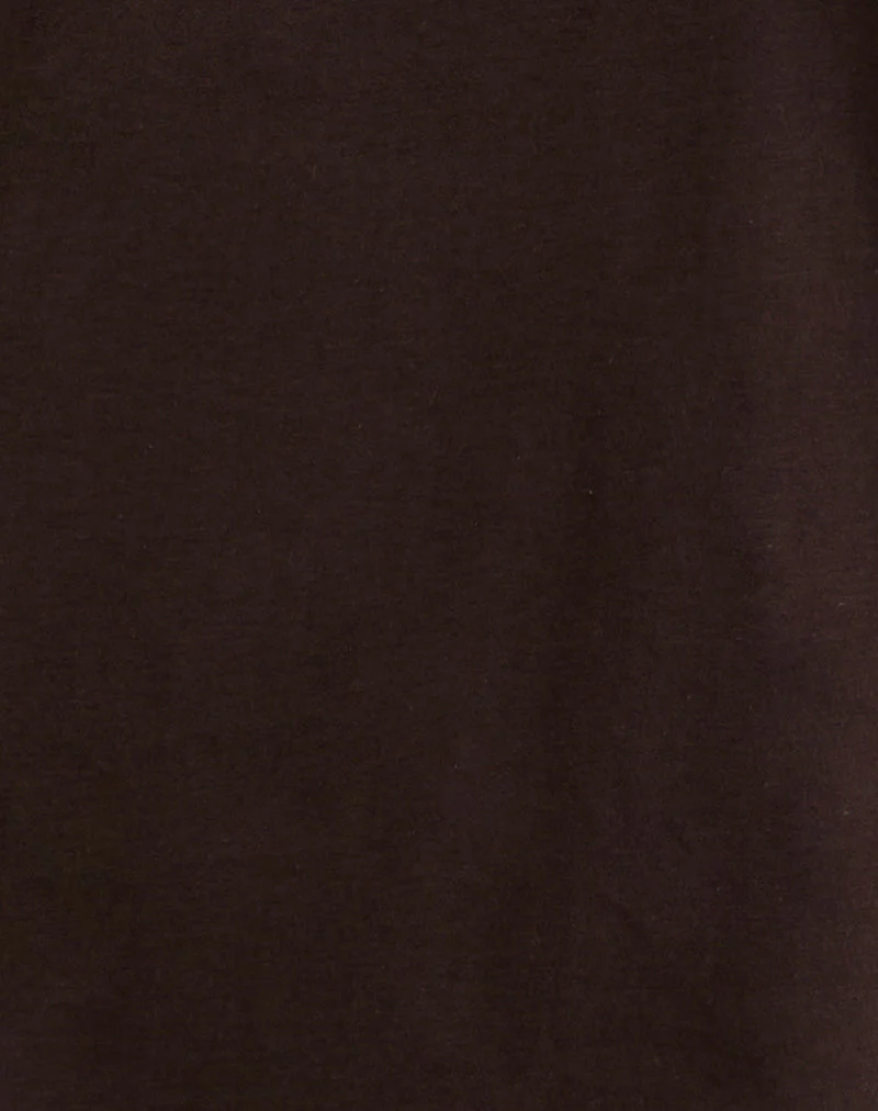 Daman Off Shoulder Basic Top in Chocolate Brown - Image 6