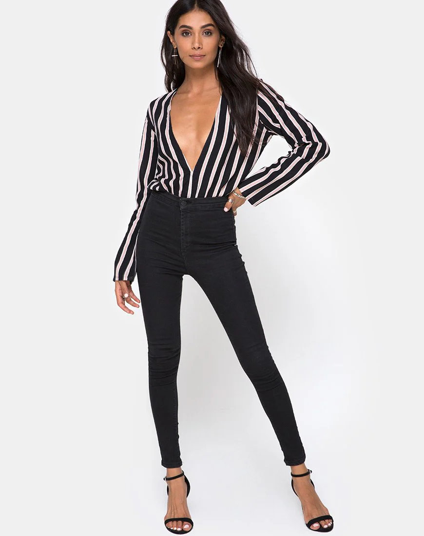 Daris Bodice in Formal Stripe - Image 3