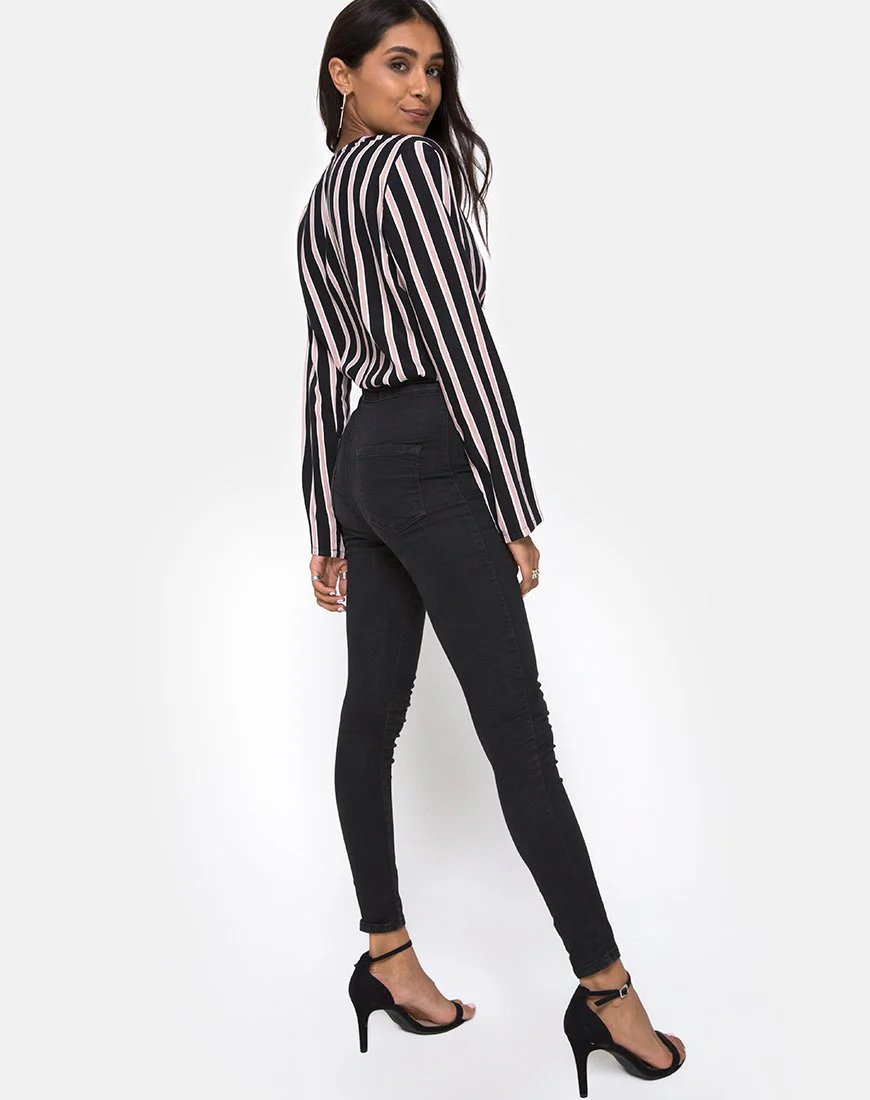 Daris Bodice in Formal Stripe - Image 4