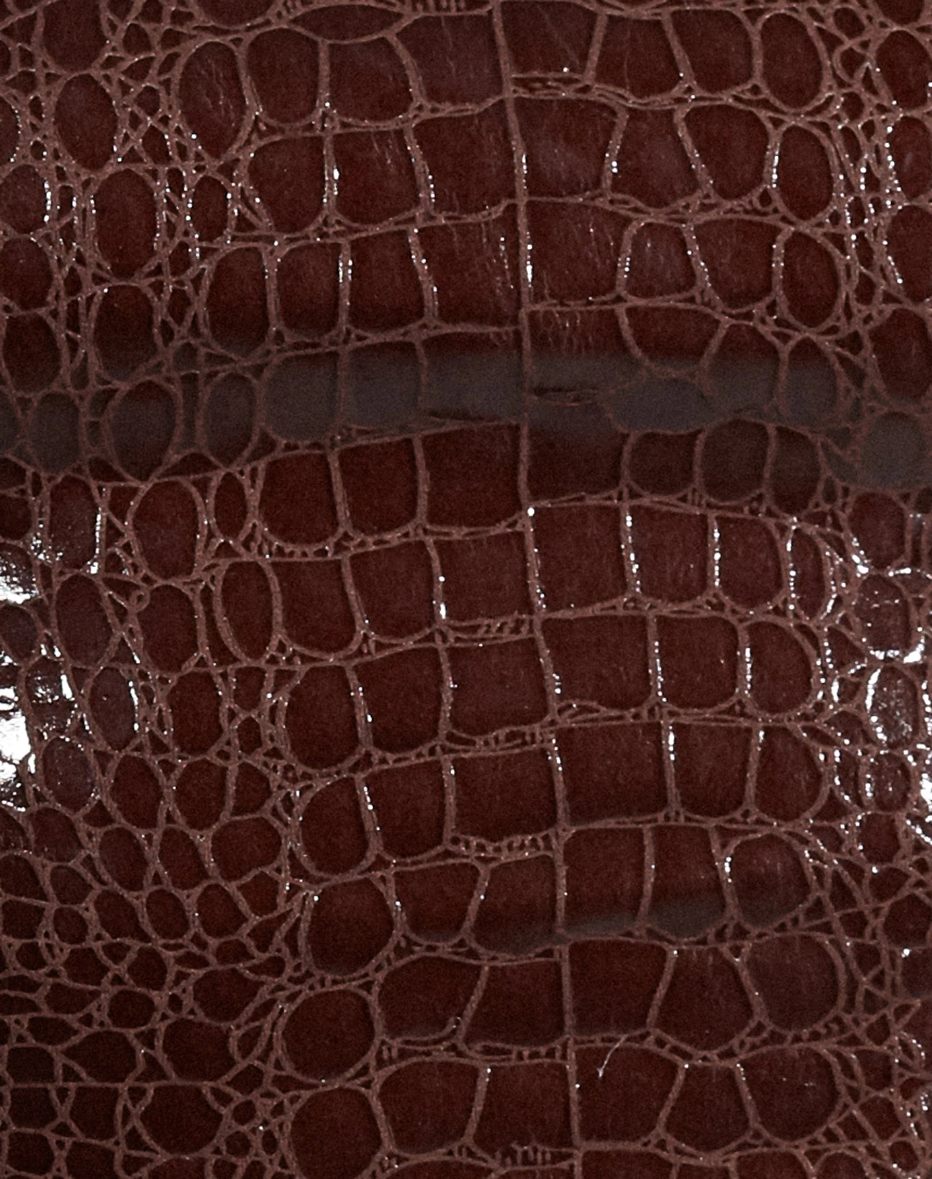 Dena Top in Croc PU Dark Brown - Image 7