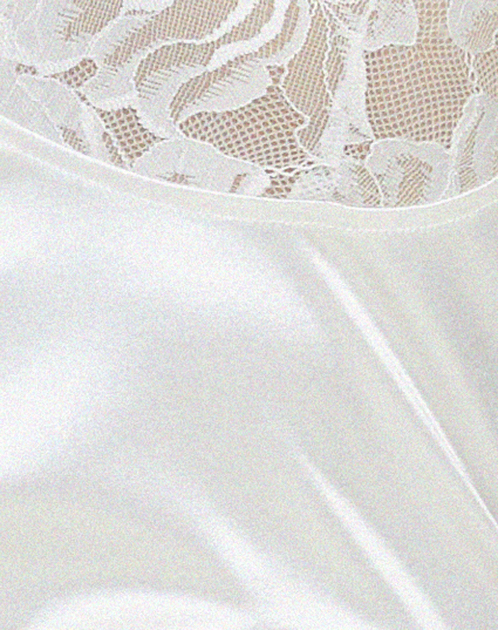 Deralina Mini Dress in Satin White With Lace - Image 5