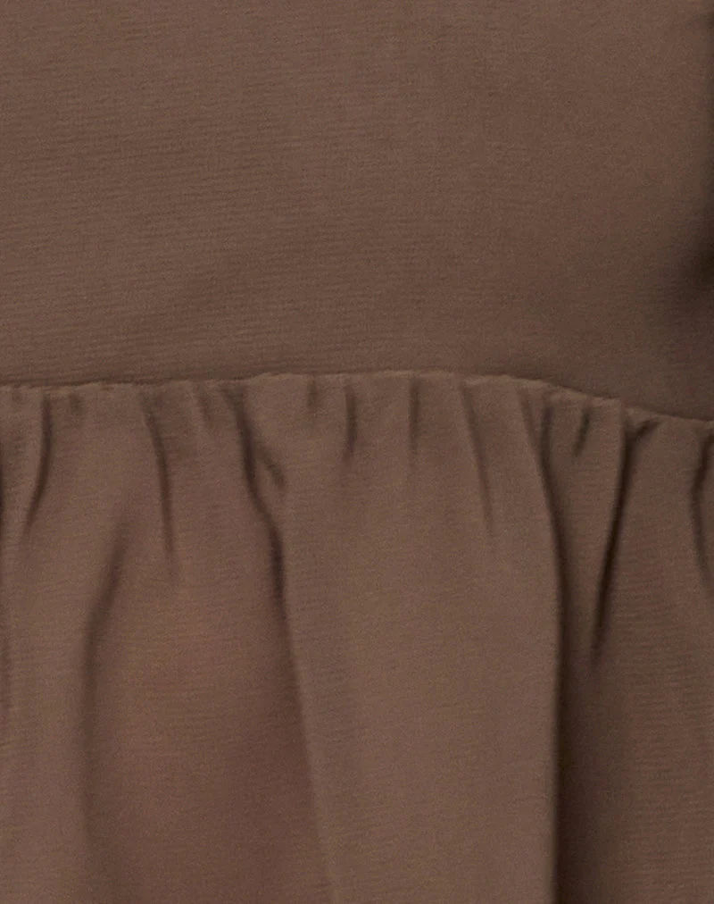 Desir Bandeau Top in Chiffon Coffee - Image 6