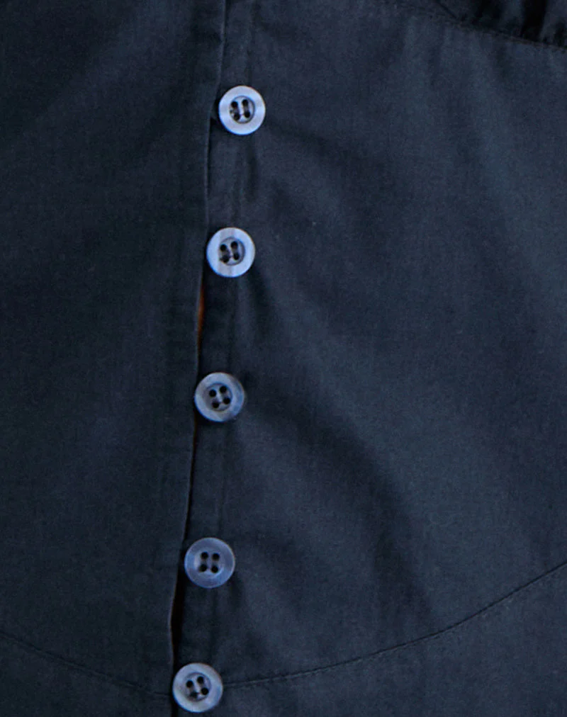 Devlon Blouse in Dark Navy - Image 5
