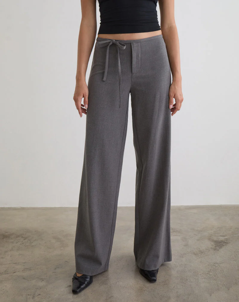 Diomira Trouser in Grey with Tie