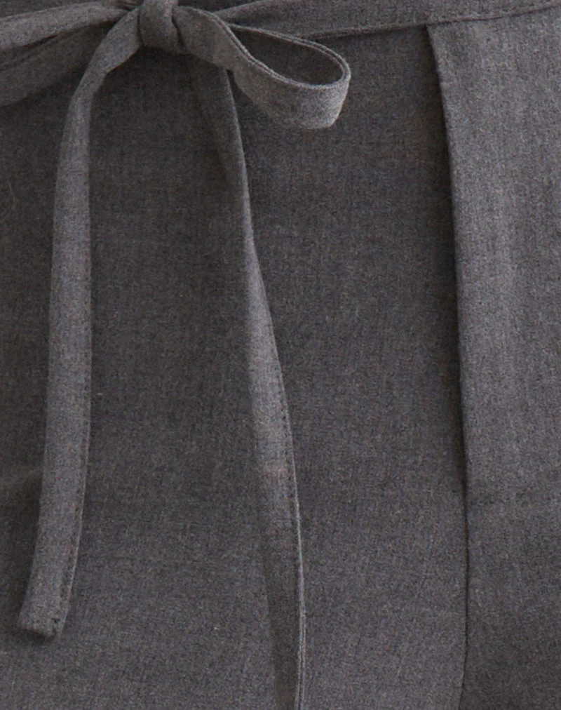 Diomira Trouser in Grey with Tie - Image 6
