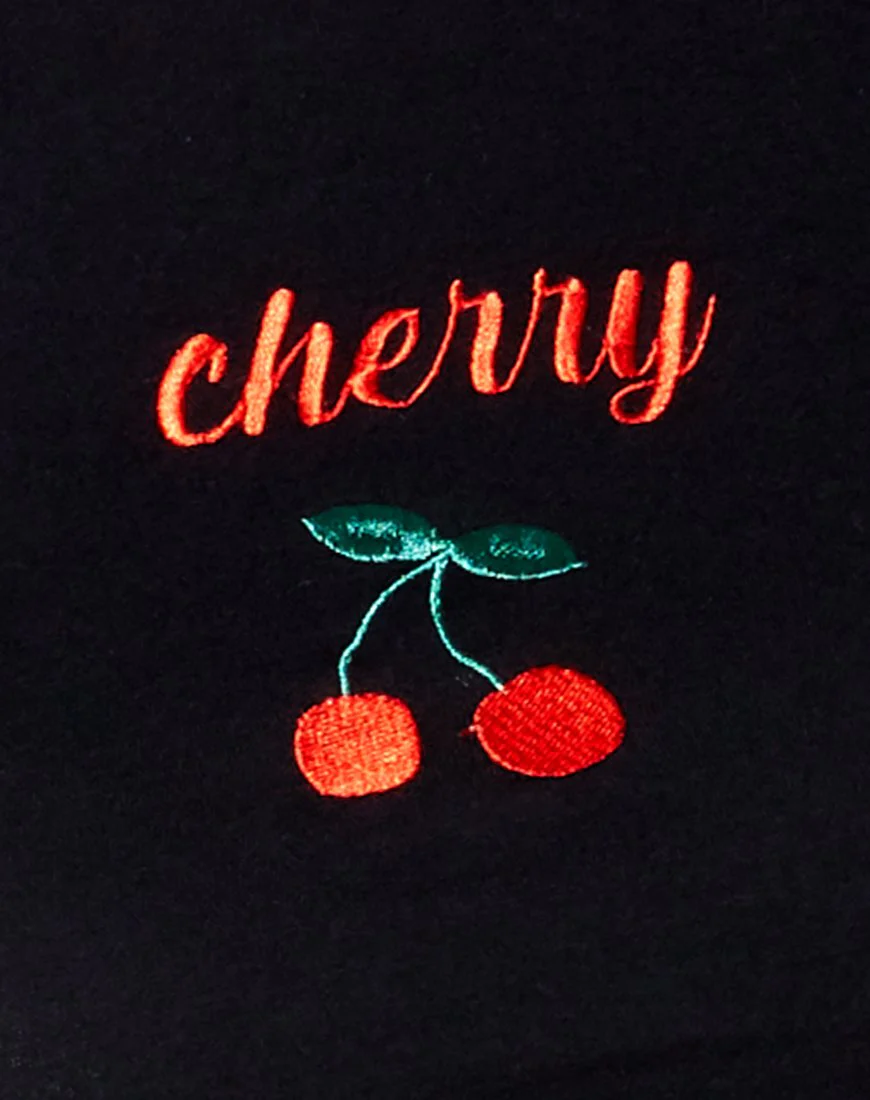 Doga Crop Top in Black Cherry Embro - Image 7