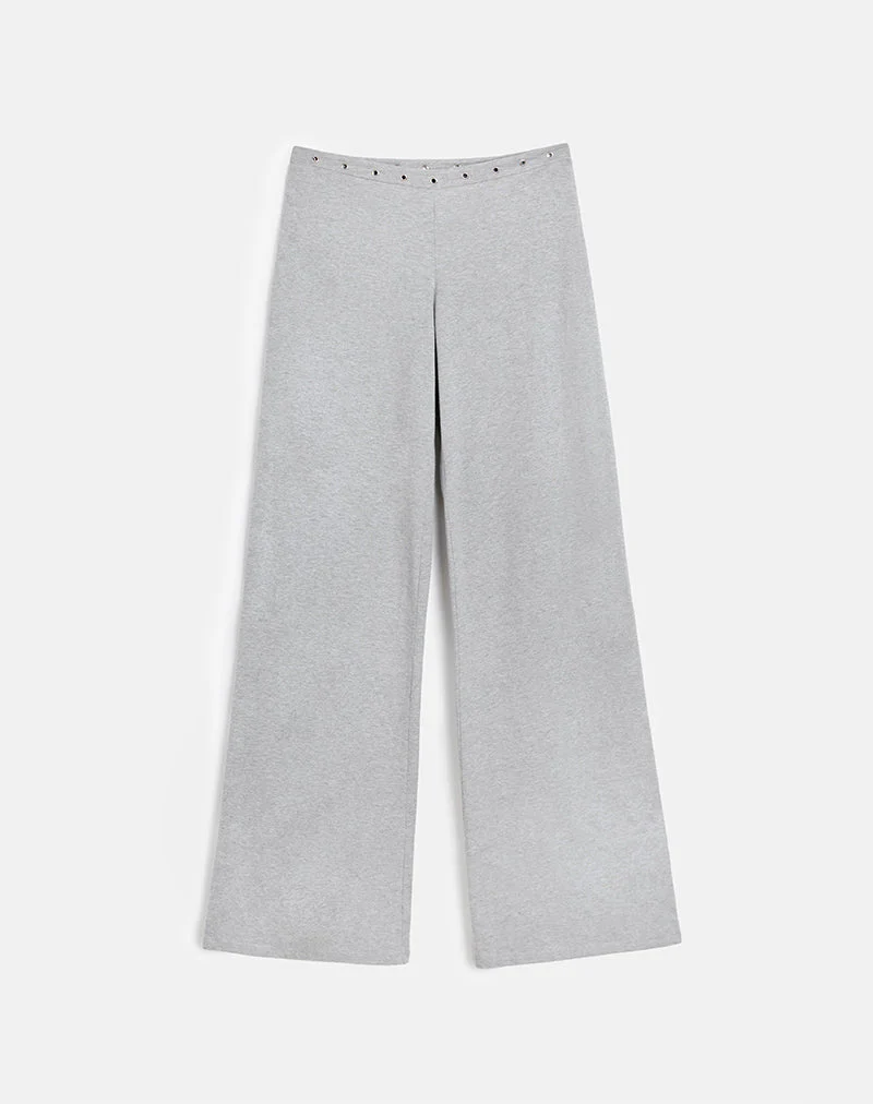 Dorala Low Rise Trousers with Eyelets in Grey Marl - Image 5