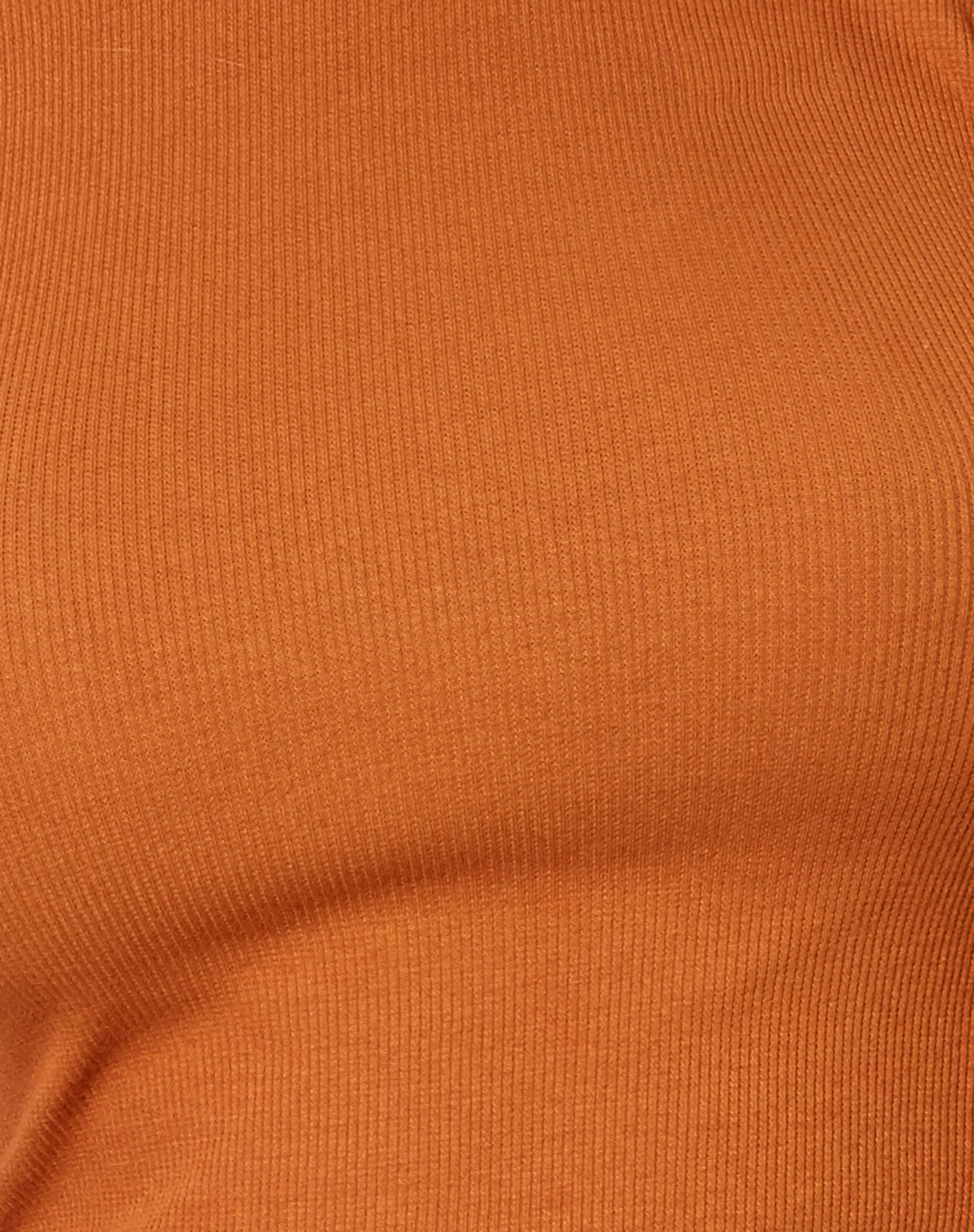 Dreita Long Sleeve Bodice in Rib Salt Caramel - Image 6