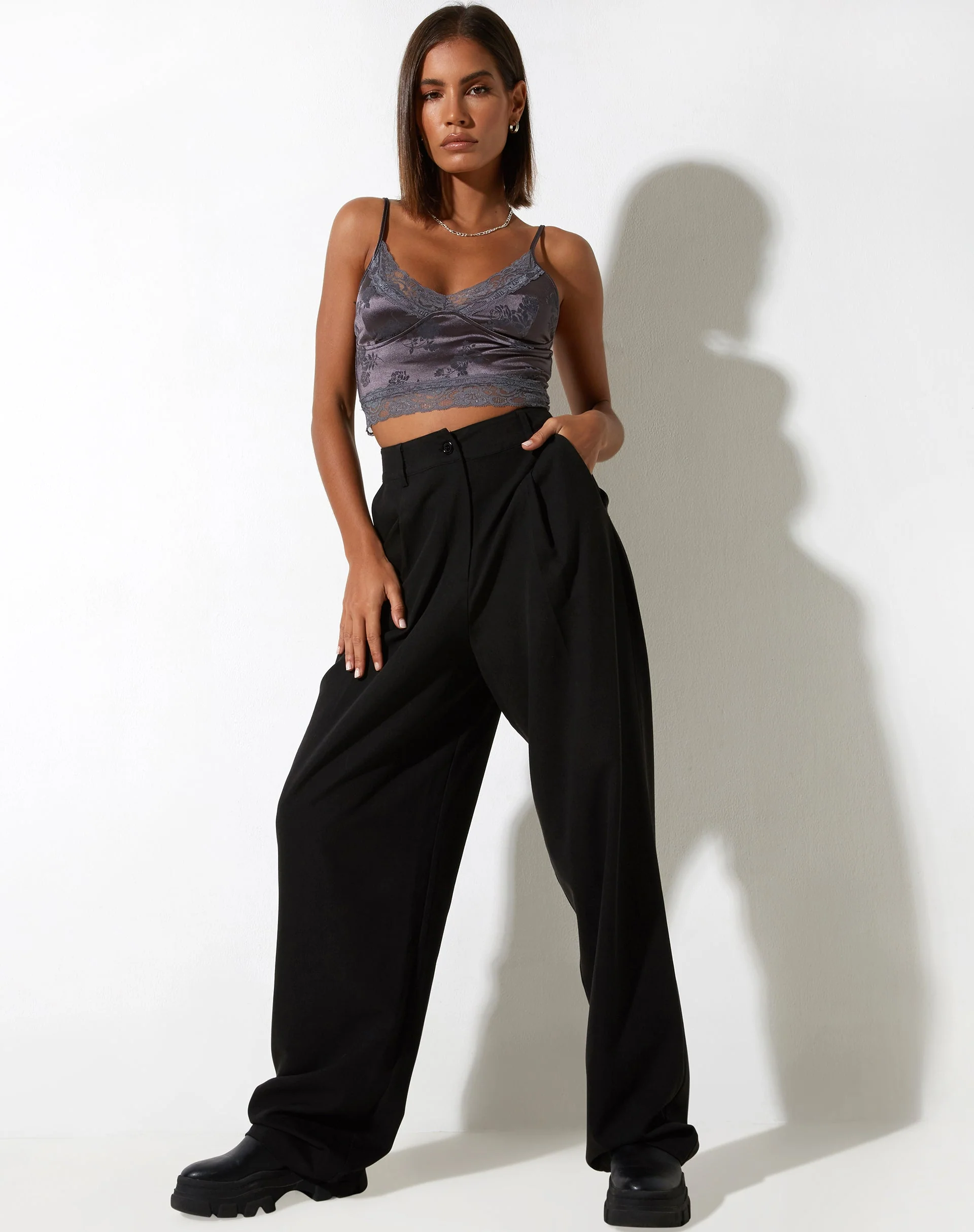 Dyrana Crop Top in Rose Flock Choco - Image 4