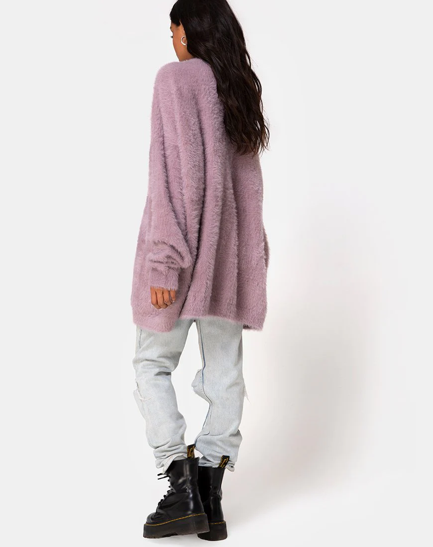 Edgen Jumper in Knit Mauve - Image 4