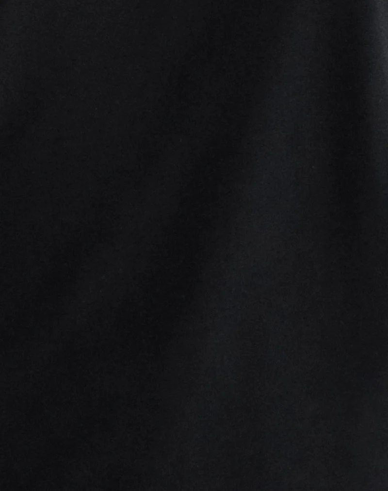 Edwina Off The Shoulder Mini Dress in Black - Image 6