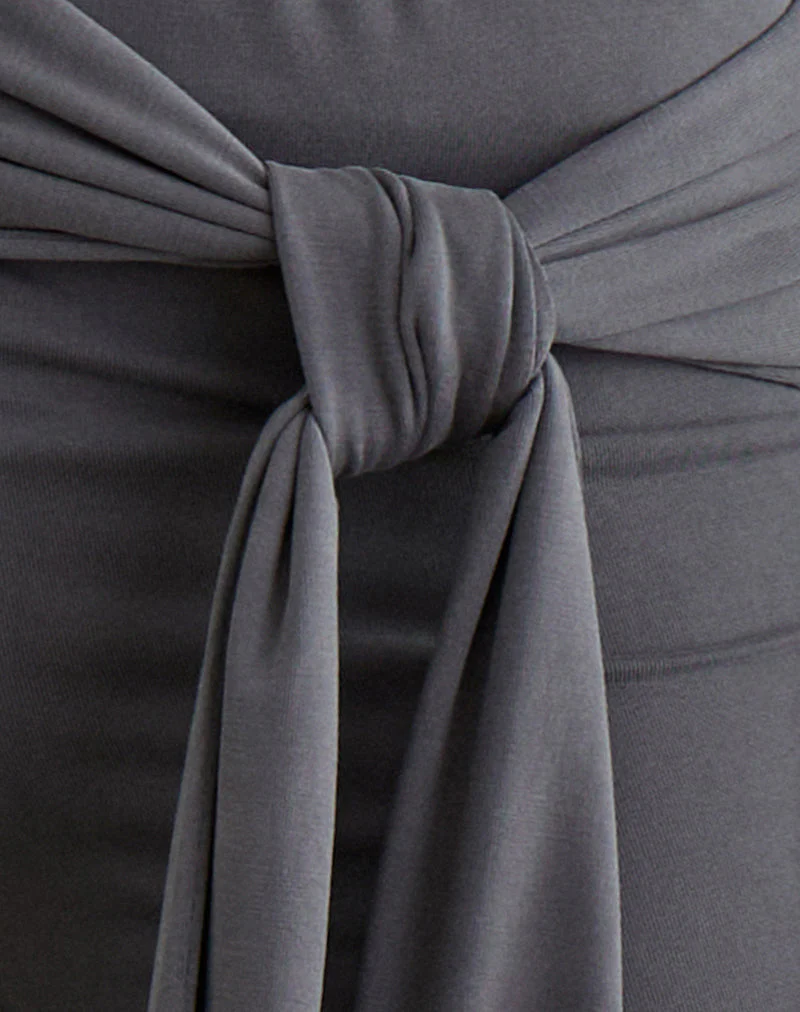 Effy Tie Side Cupro Capri in Dark Grey - Image 5