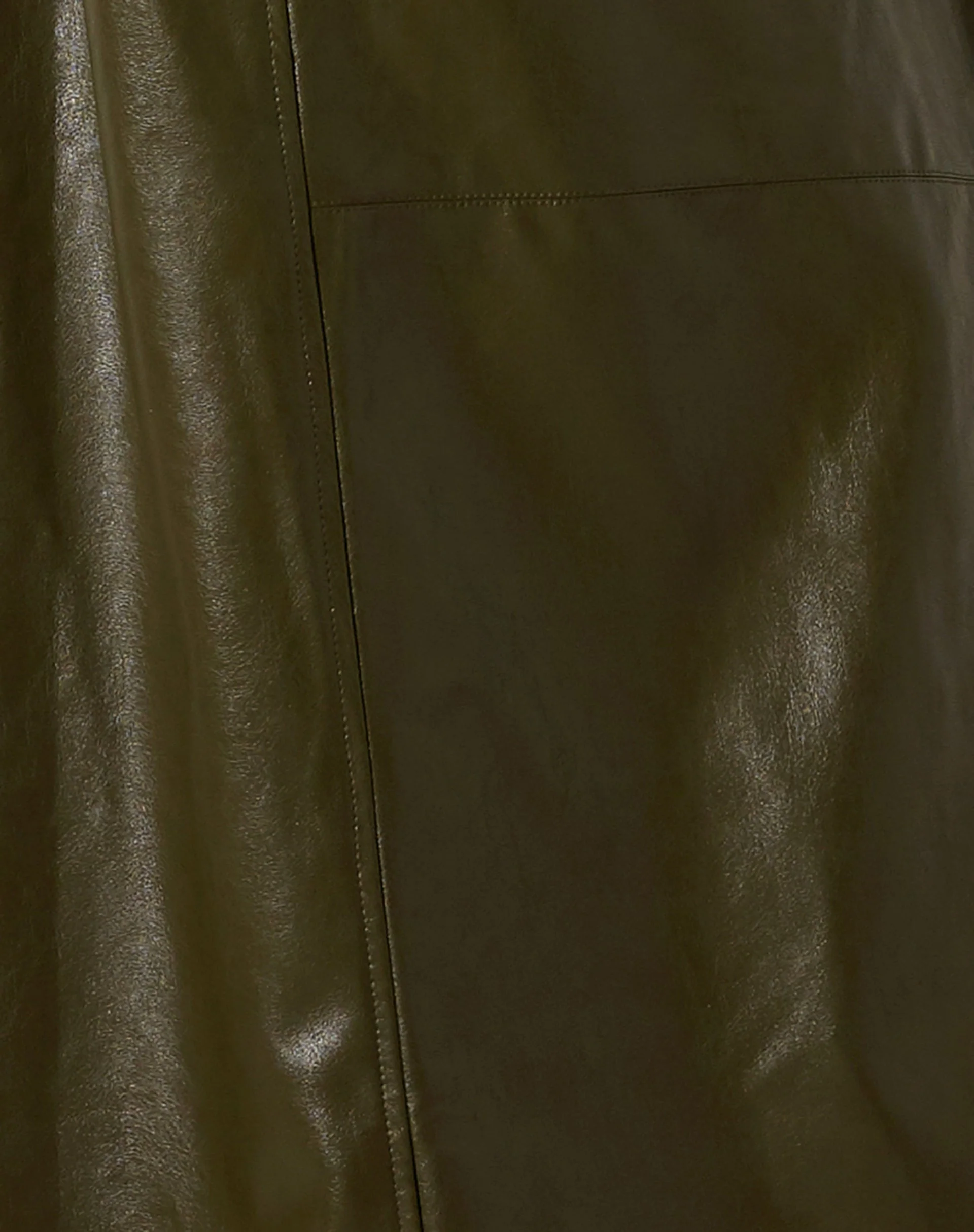 Ejo Trench Coat in PU Dark Olive - Image 7