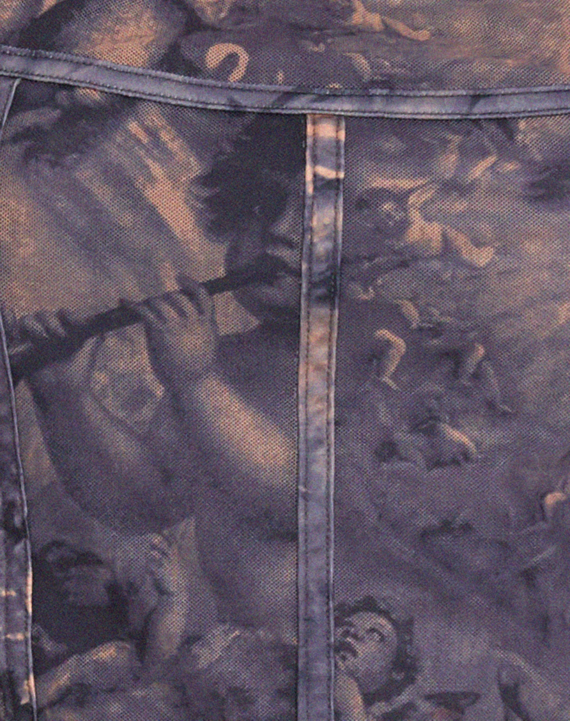 Elcini Cropped Corset Top in Renaissance Cherub Charcoal - Image 5