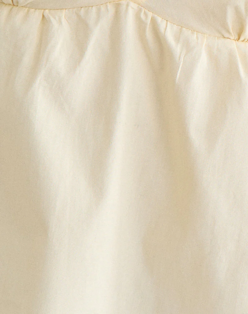 Eldana Halterneck Top in Poplin Buttermilk - Image 6