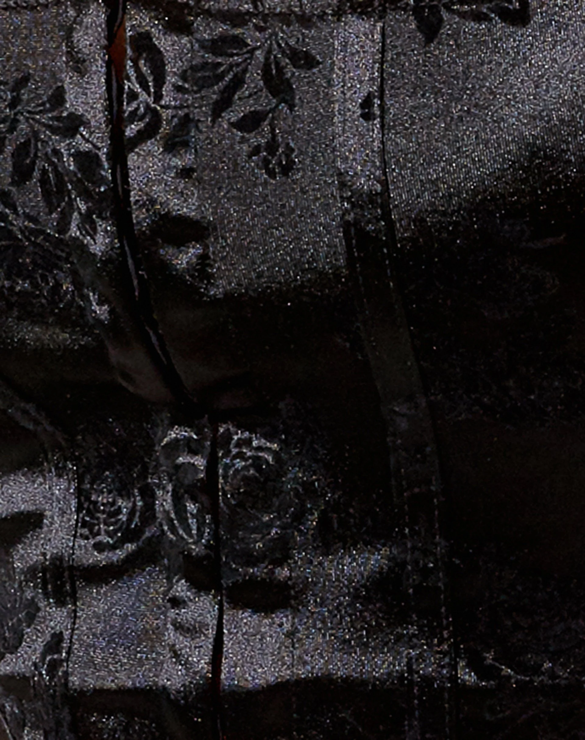 Elicia Crop Top in Black Rose Flock - Image 8