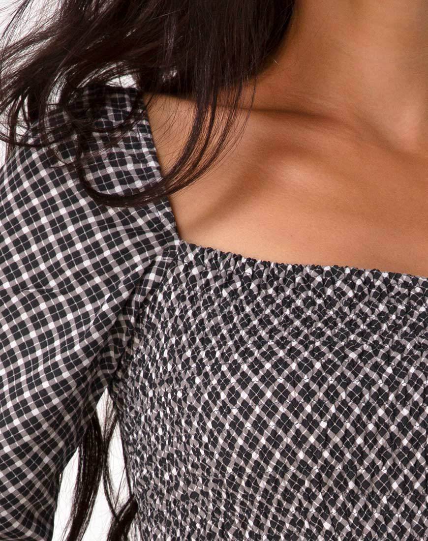 Elina Top in Check It Out Black - Image 5