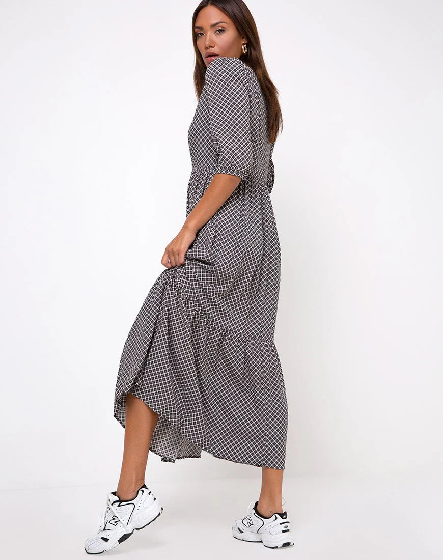 Ellery Maxi Dress in Check it Out Black - Image 3