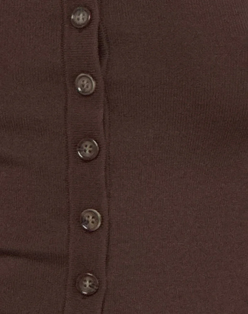 Elmira Top in Knit Bitter Chocolate - Image 6