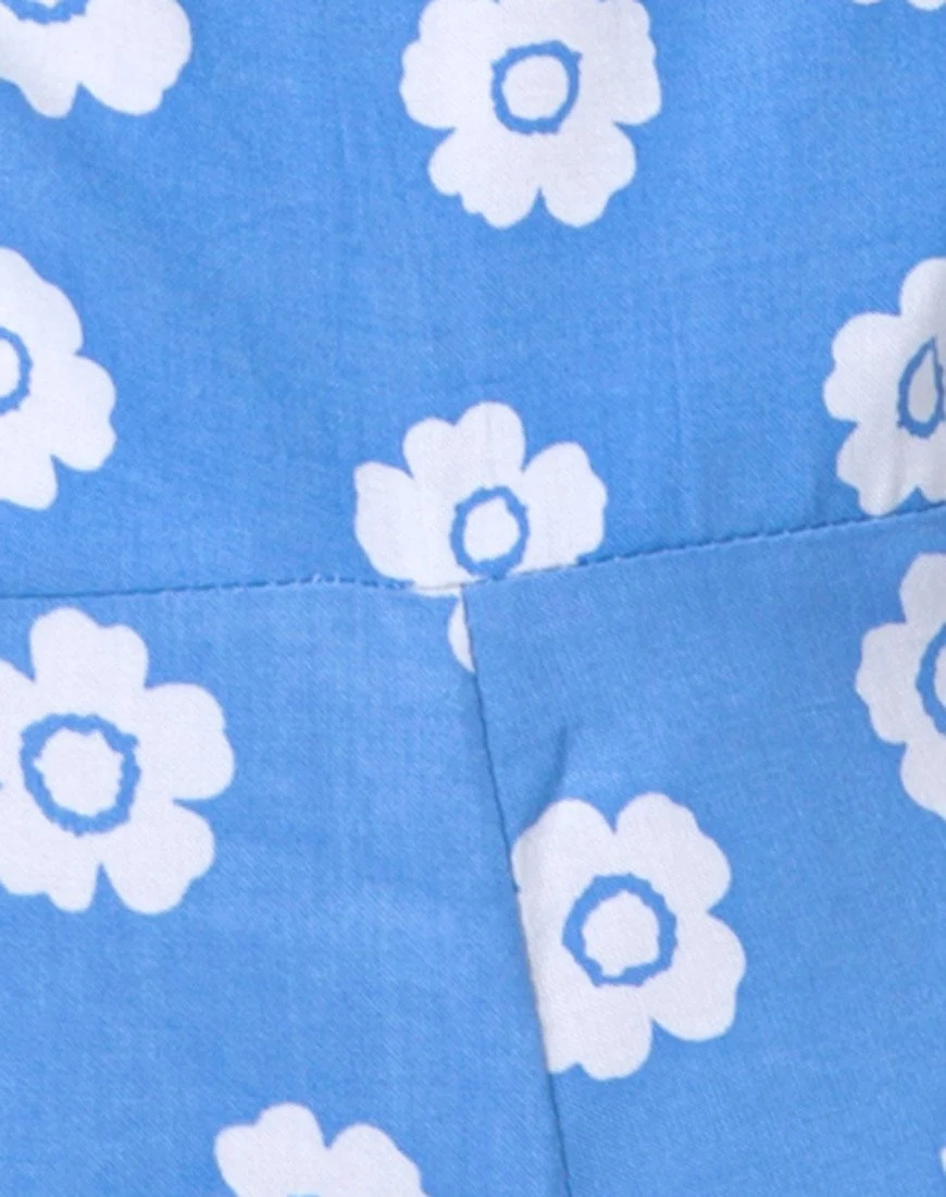 Elusi Playsuit In Daisy Stamp Blue Sky - Image 5