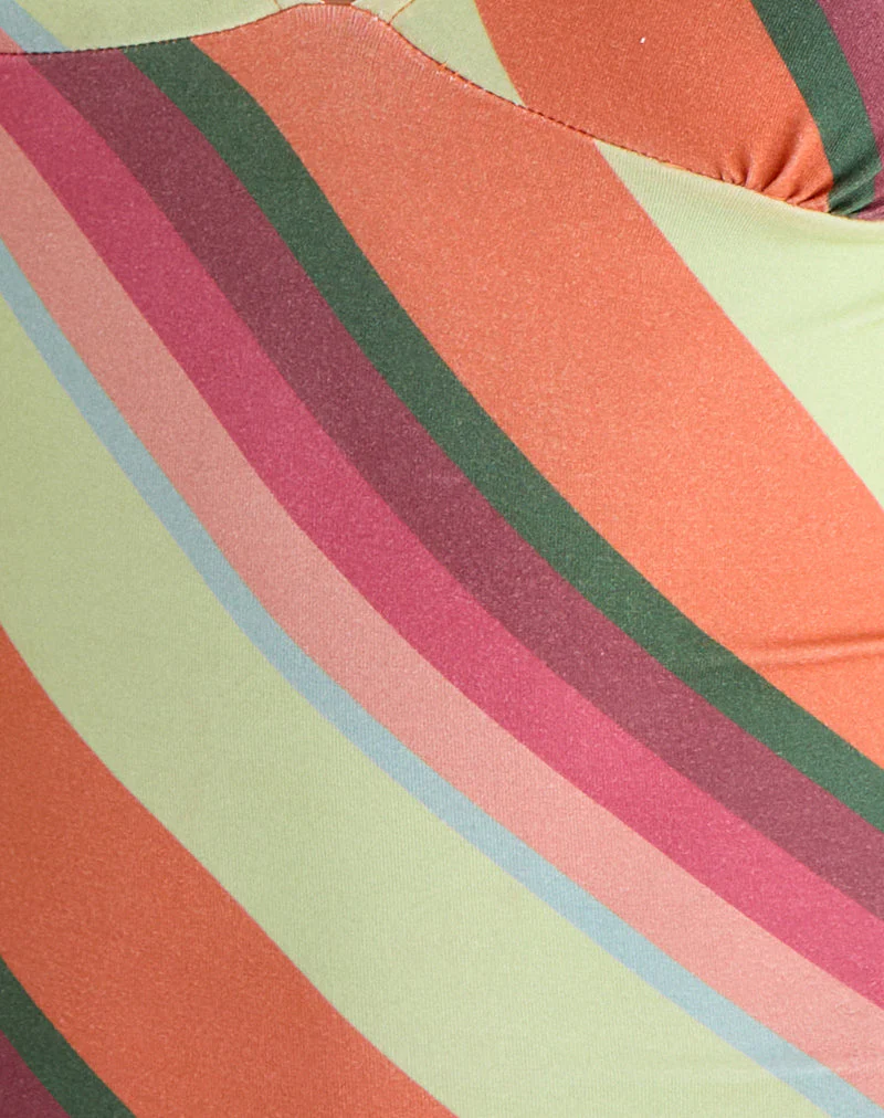 Emberlo Top in Mixed Stripe Orange - Image 5