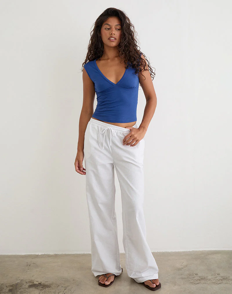 Emberly Plunge Top in Dazzling Blue - Image 4
